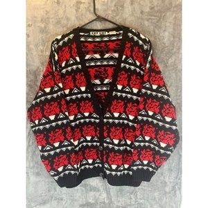 Vintage 80’s /90's Women Cotton Cardigan Knit Size Large